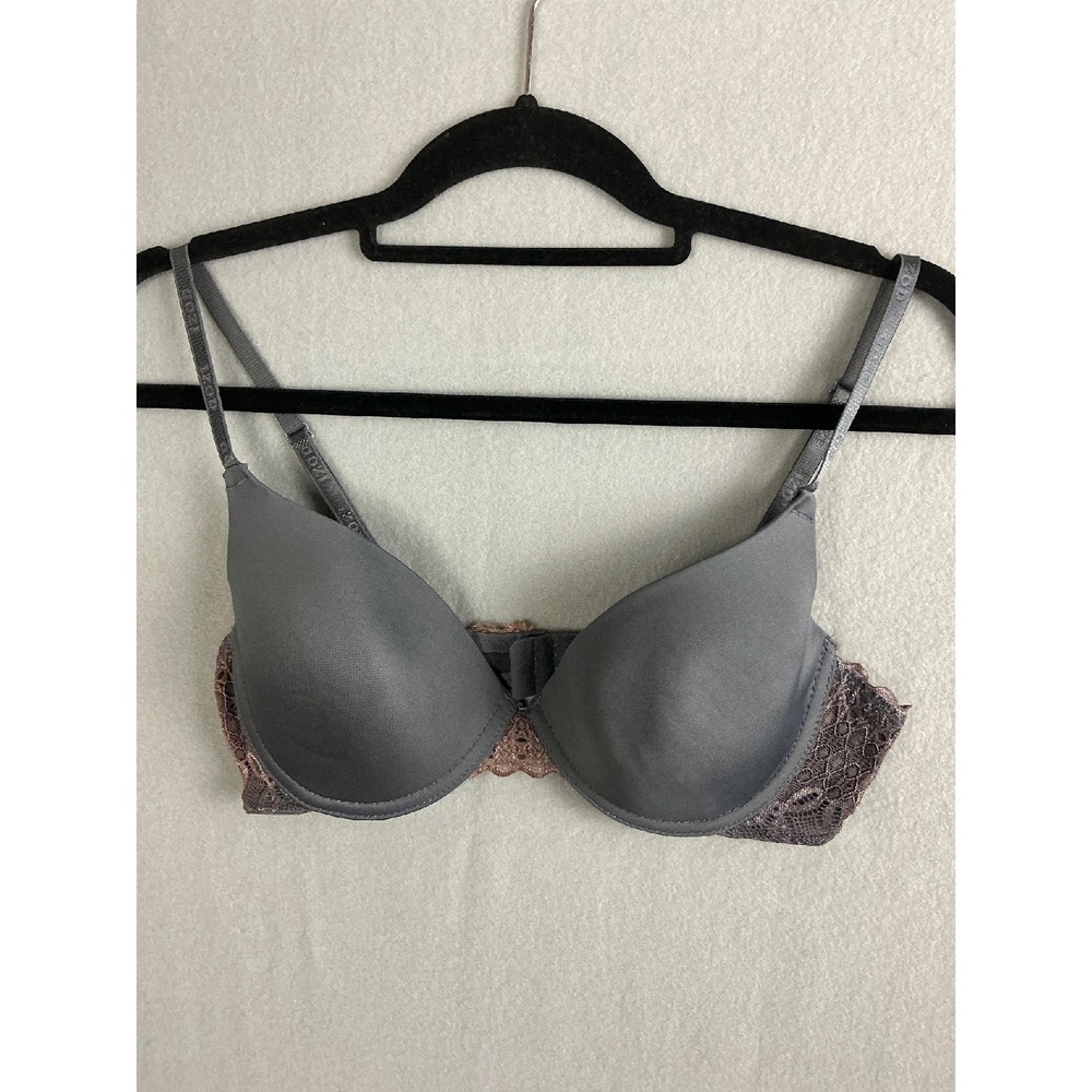 IZOD Bra Women's 34C Lace‎ Trim Push Up Bra Adjustable Straps